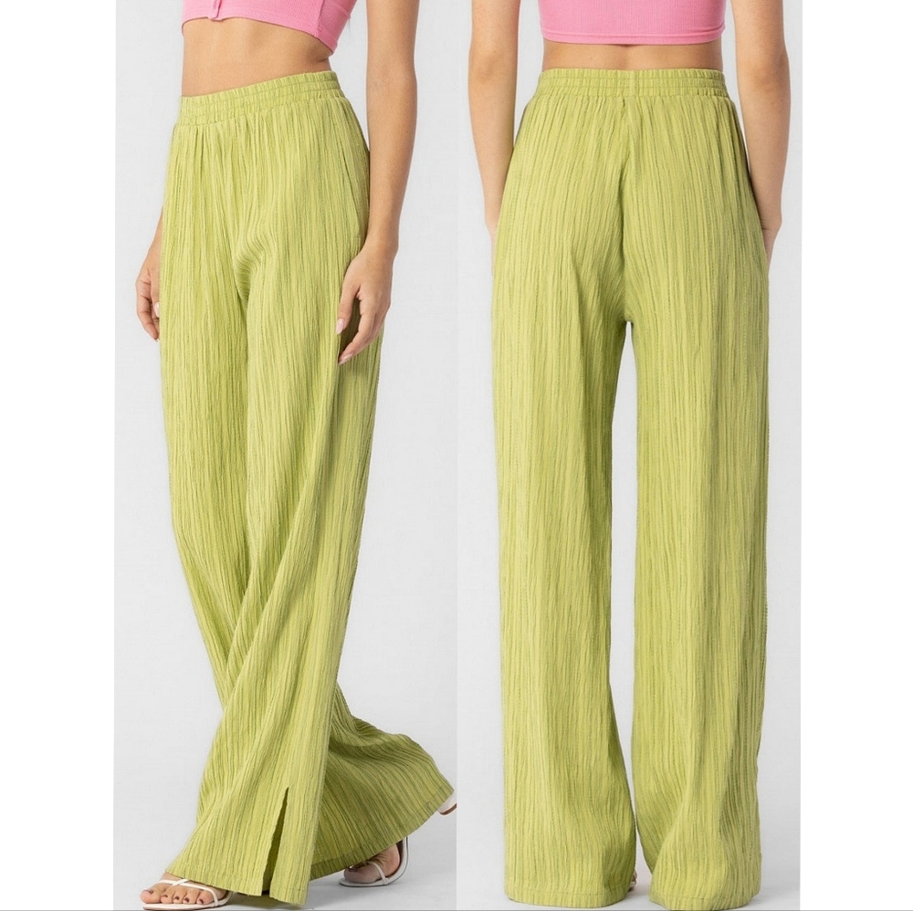 Beige Botany Wide Leg Mica Pants in Green Size S